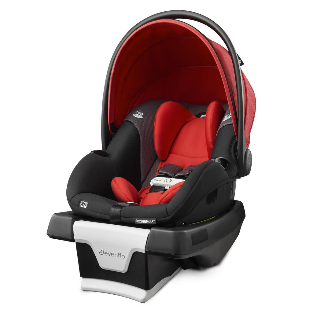 Evenflo Gold SensorSafe SecureMax 35 lbs Infant Car Seat. Garnet Red
