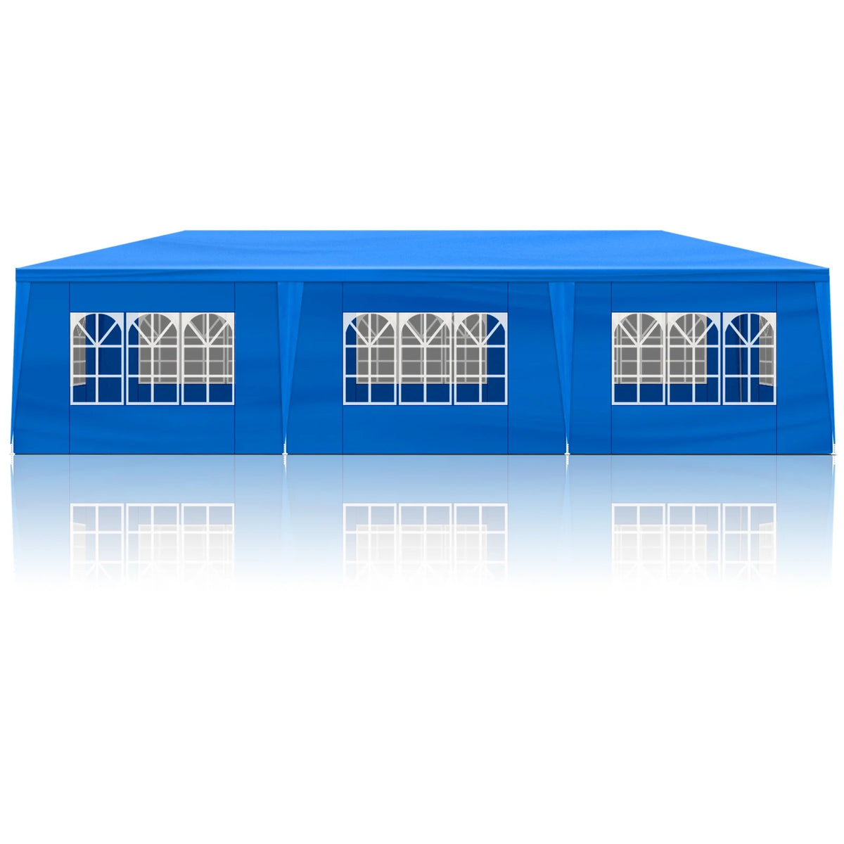 10'x30' Outdoor Party Tent with 8 Removable Sidewalls - Waterproof Canopy Patio Wedding Gazebo for Backyard Events, Blue