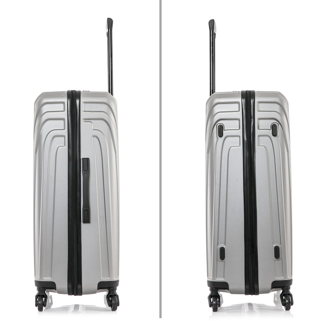 InUSA Vasty 28" Hardside Lightweight Luggage with Spinner Wheels, Handle, and Trolley, Gray
