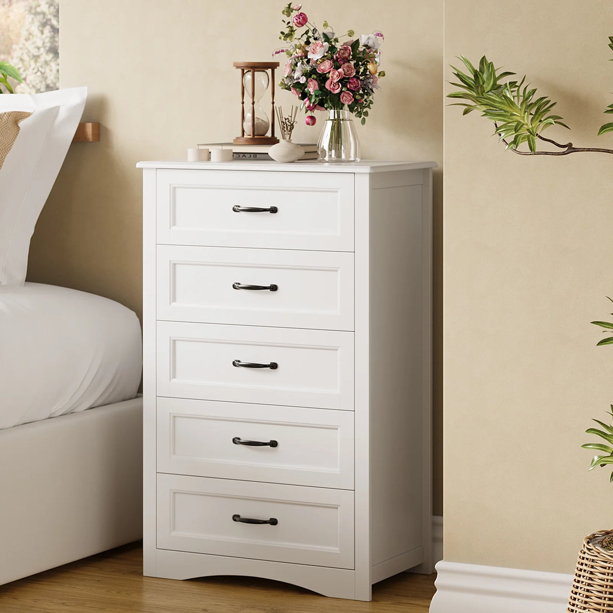 Dresser for Bedroom, Lofka 6-Drawer Wood Dresser with Anti-Tip Safety for Closet| Living Room