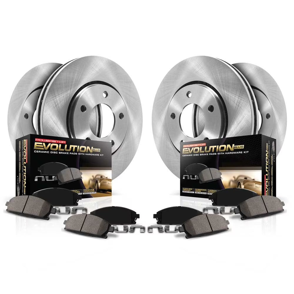 Power Stop Front and Rear Stock Replacement Brake Pad and Rotor Kit KOE5504