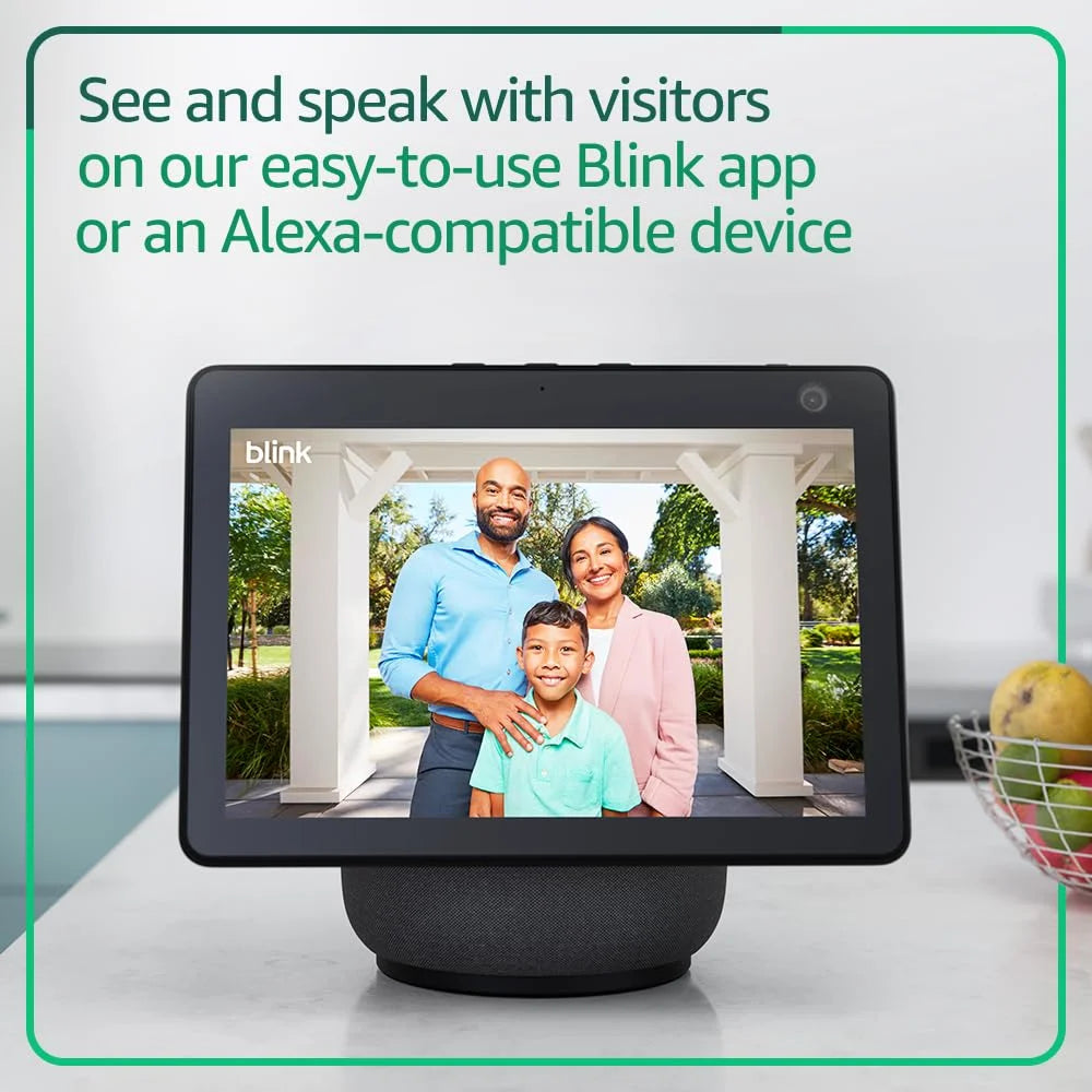 All-new Blink Video Doorbell  Head-to-toe HD view, two-year battery life, and simple setup. Sync Module Core included  System (Black)
