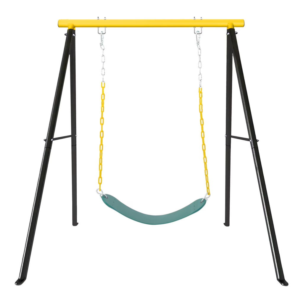 IVV Swing Stand for Porch, Outdoor Heavy Duty Swing Frame, Steel Metal Frame with 4 Ground Pegs, 73" Height Holds Up to 550lbs, Red (Swing NOT Included)