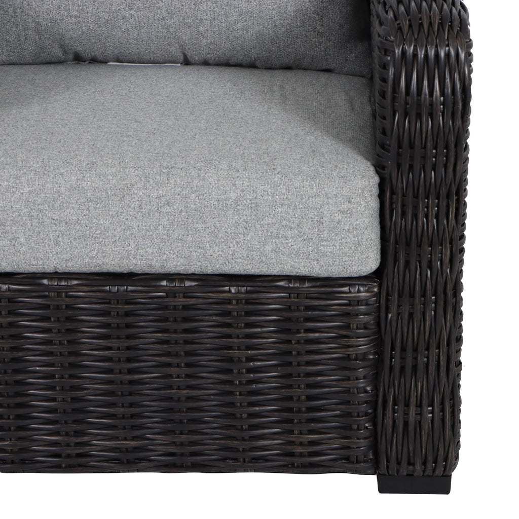 Better Homes & Gardens Bellamy  2-Pack Outdoor Wicker Club Lounge Patio Chairs, Dark Brown