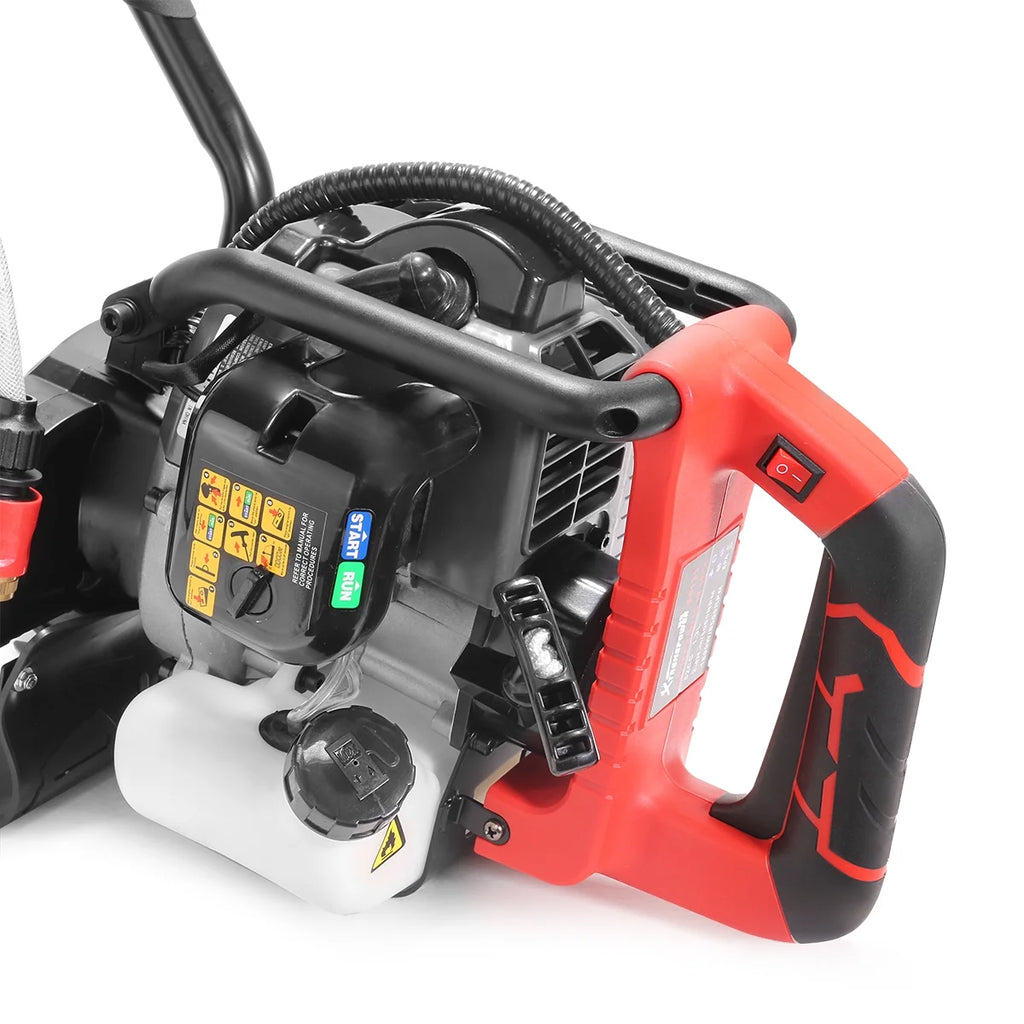 XtremepowerUS 14" Electric Concrete Saw, 2600W/15A Motor, Circular Saw Cutter With 5" Cutting Depth, Wet/Dry Disk Saw Cutter Includes Water Line, Pump For Stone, Brick, Porcelain, Concrete
