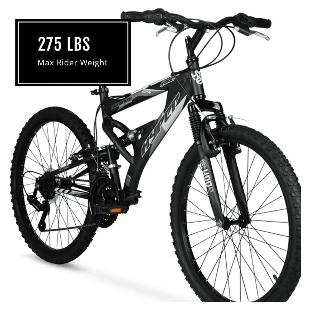 Hyper 24" Boy's Havoc Mountain Bike, Black