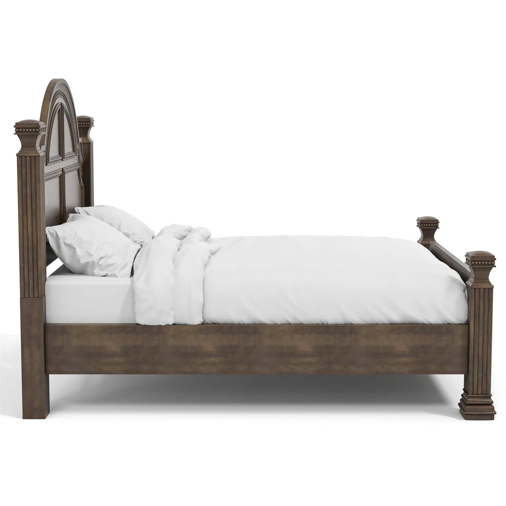 FOA Charo 6pc Gray Wood Bedroom Set-King Nightstands