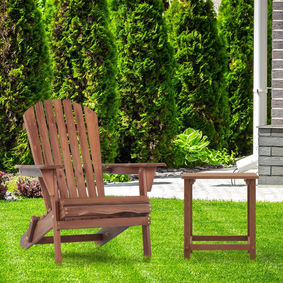 uhomepro Outdoor Adirondack Chairs Set of 2, Folding Fire Pit Chair, Weather Resistant Patio Lawn Chair for Outside Deck Garden Backyard Balcony, Gray