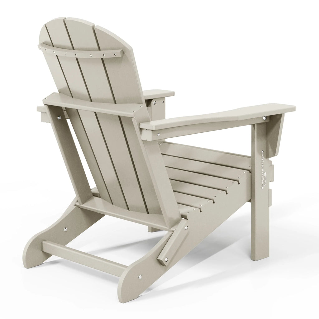 Westintrends Outdoor Folding HDPE Adirondack Chair, Patio Seat, Weather Resistant, Dark Brown