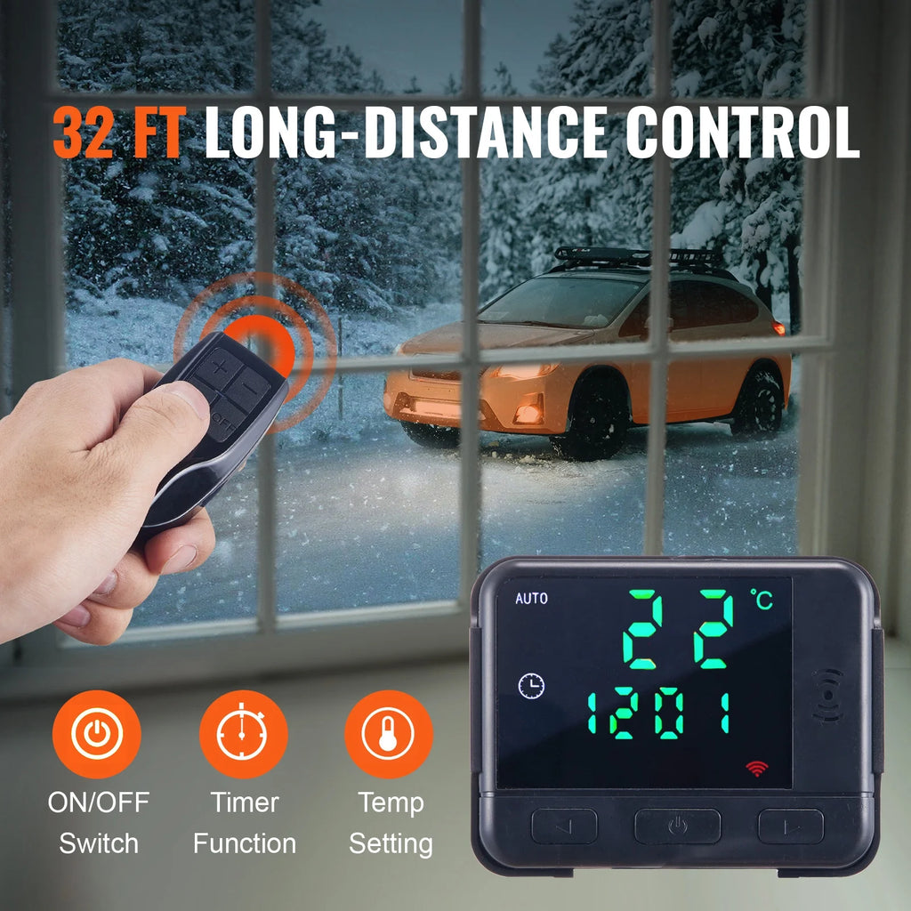 KFFKFF Diesel Air Heater, 12V 8KW Integrated Diesel Heater with Remote Control and LCD Display, 5L Tank Portable Diesel Parking Heater, Rapid Heating for RV Trailer Camper Boat and Indoor