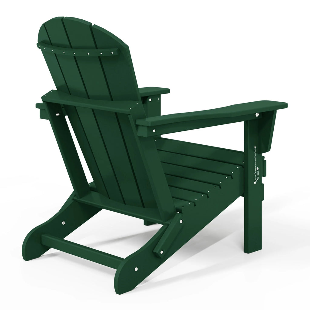 Westintrends Outdoor Folding HDPE Adirondack Chair, Patio Seat, Weather Resistant, Dark Brown