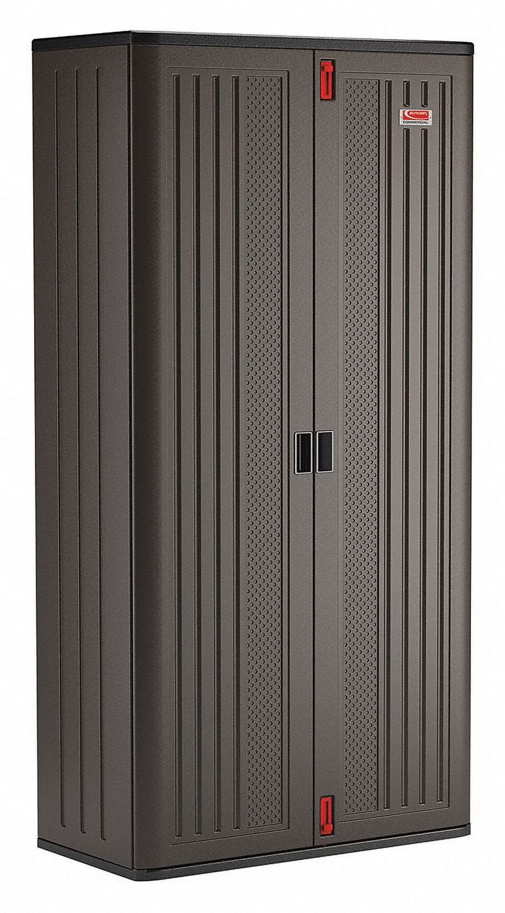 Suncast 80-inch x 40-inch 4-Shelf Storage Cabinet Locker, Black, Resin, Garage Cabinet