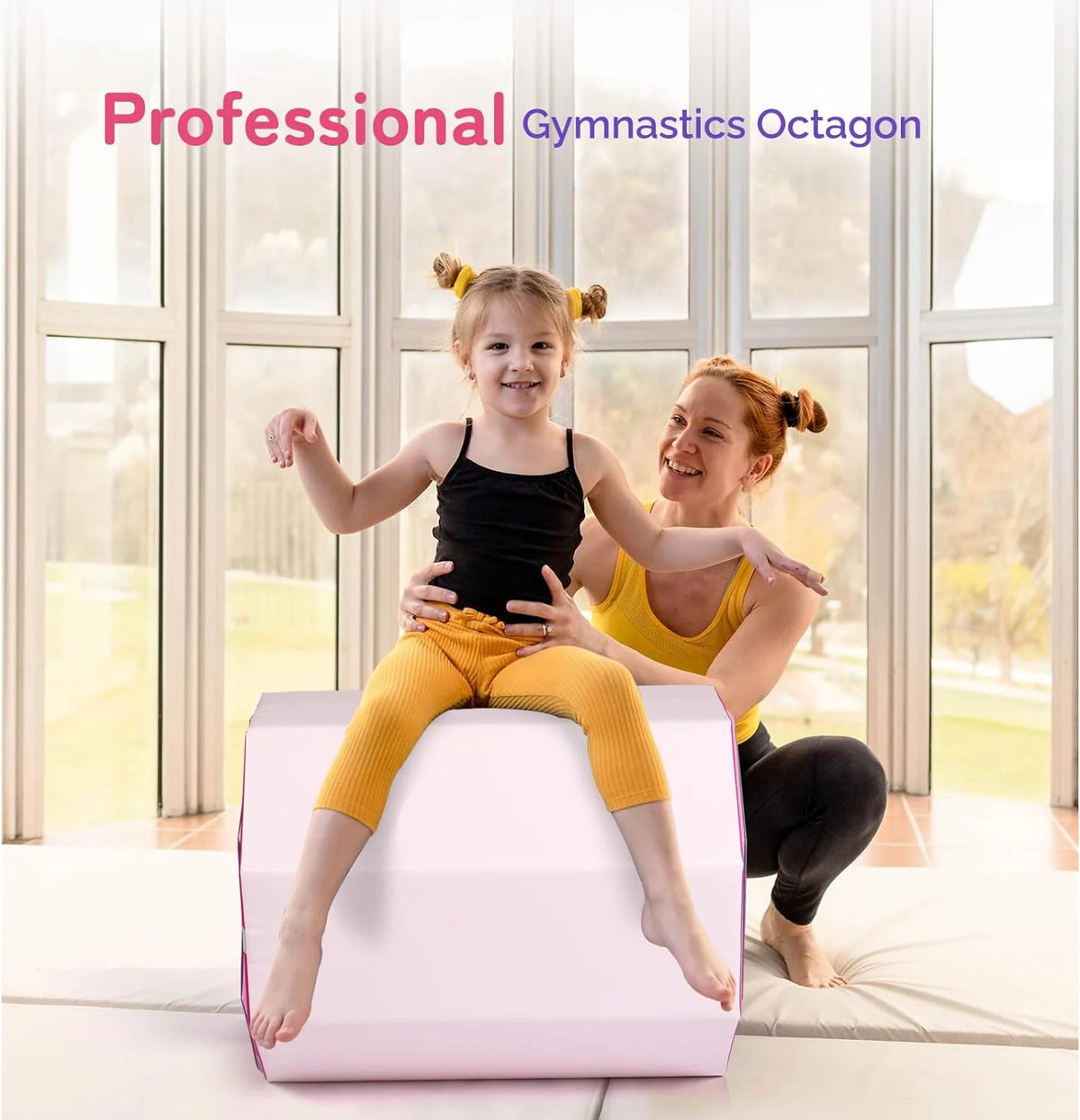 Matladin Octagon Gymnastics Skill Shapes, PVC Pink, 9.7 lb