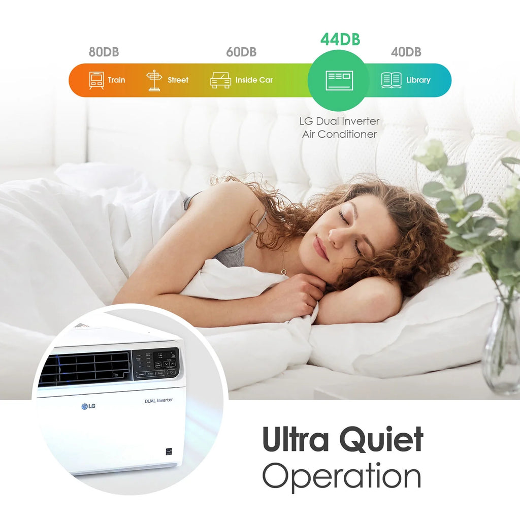 LG 6,000 BTU 250 Sq ft Dual Inverter New Smart Window Air Conditioner, LW6023IVSM