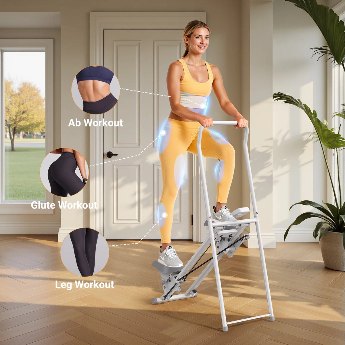MERACH Stair Stepper for Home Compact Foldable Vertical Climber - Full-Body Workout Stepper, Home Gym Cardio Exercise Equipment