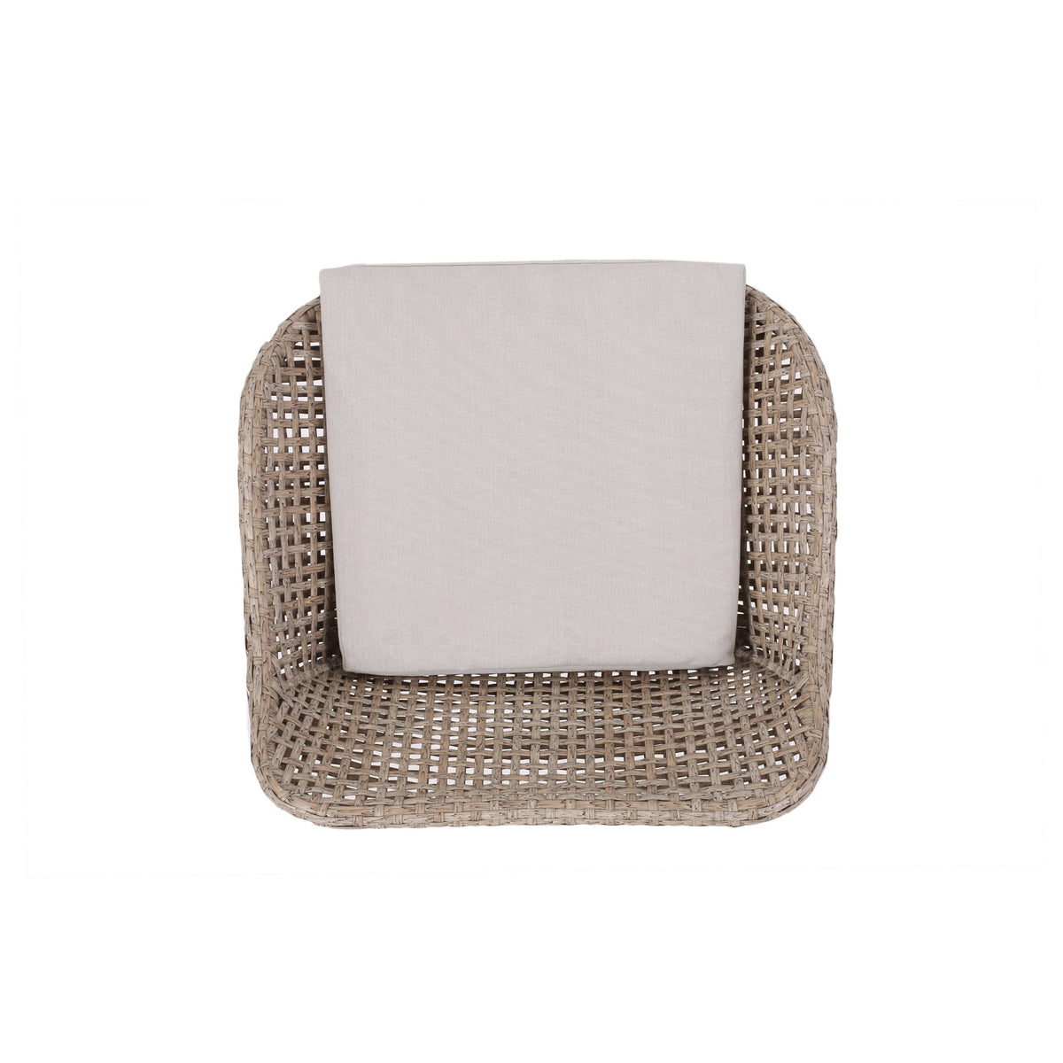 Verano Wicker and Metal Outdoor Barstools with Cushion, Set of 4, Mixed Brown and Beige