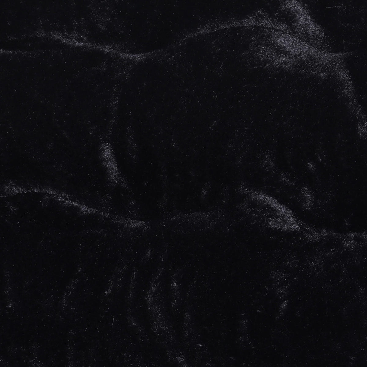 Emma + Oliver Oversized Faux Fur Folding Saucer Chair for Dorm, Bedroom, Black Faux Fur/Black Frame