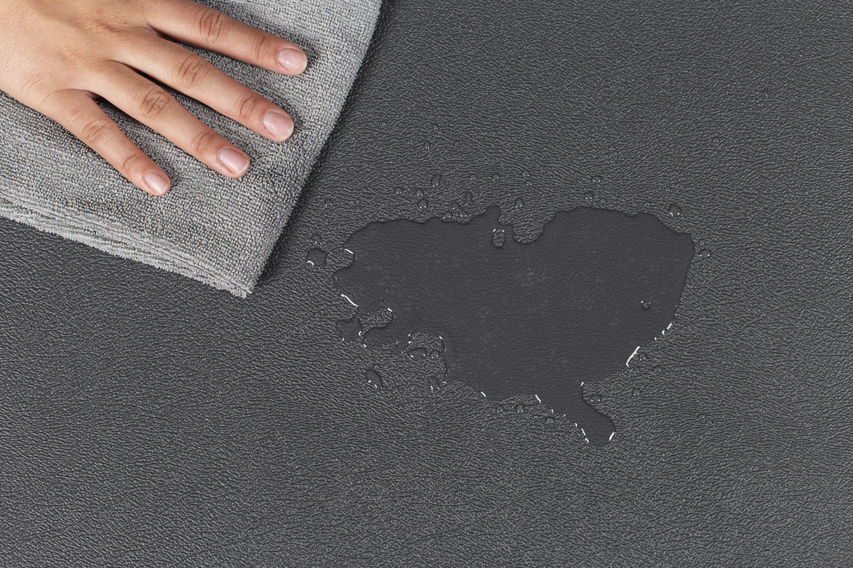 G-Floor 7.5' x 17' Vinyl Levant Pet Friendly Carpet Protector for Dogs & Cats - Midnight Black