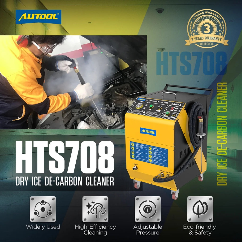 AUTOOL HTS558 Walnut Sand Carbon Deposition Clean Machine Walnut Shell Media Powder Sandblasting Machine Automotive Engine Intake Pipe Valve De-Carbon Cleaning Machine for Rust Grime Paint Removing