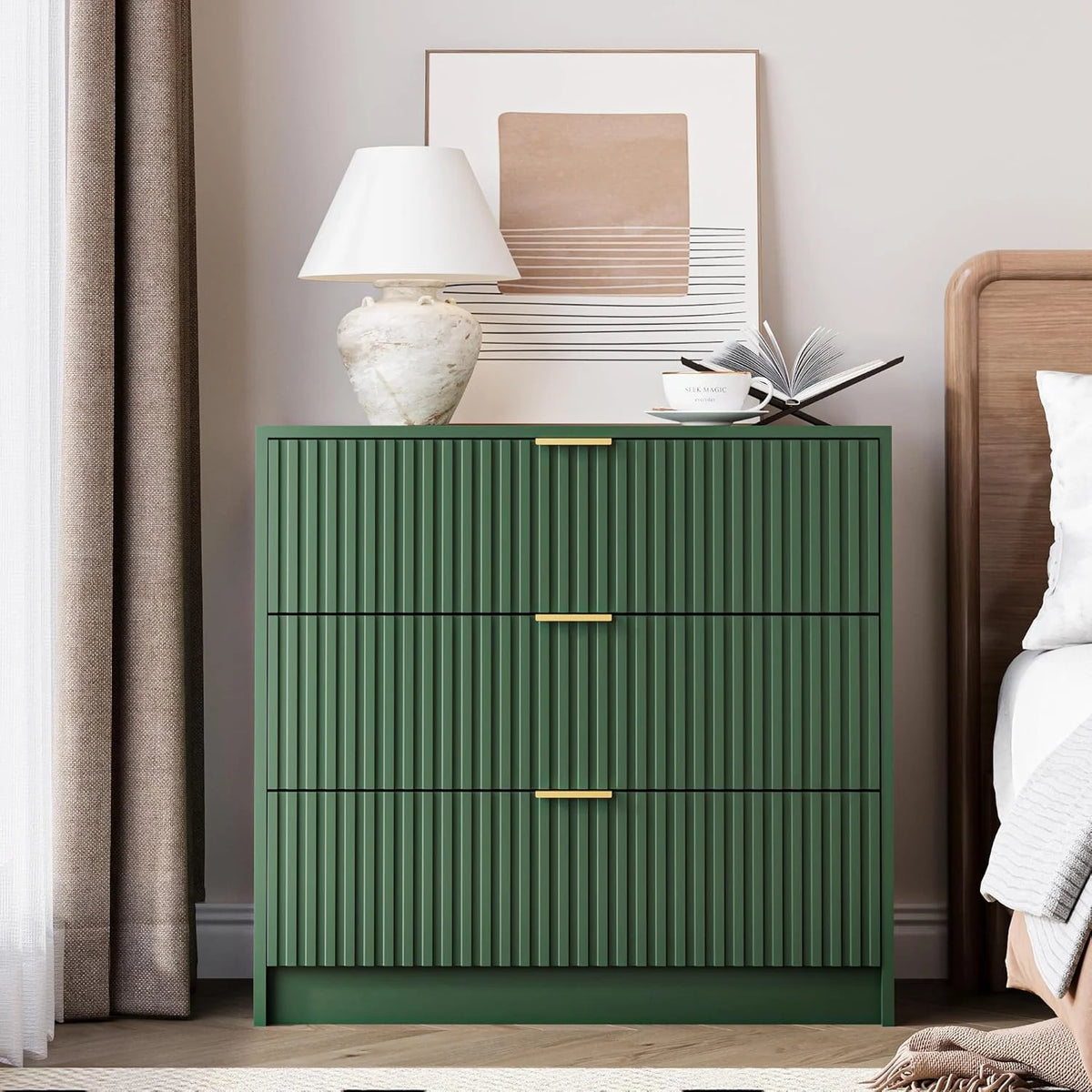 Furniway Black Dresser for Bedroom, 8 Drawer Double Dresser, Modern Chest of Drawers for Bedroom, Living Room, Entryway and Closet, 55" L x 15.7" D x 37.4" H