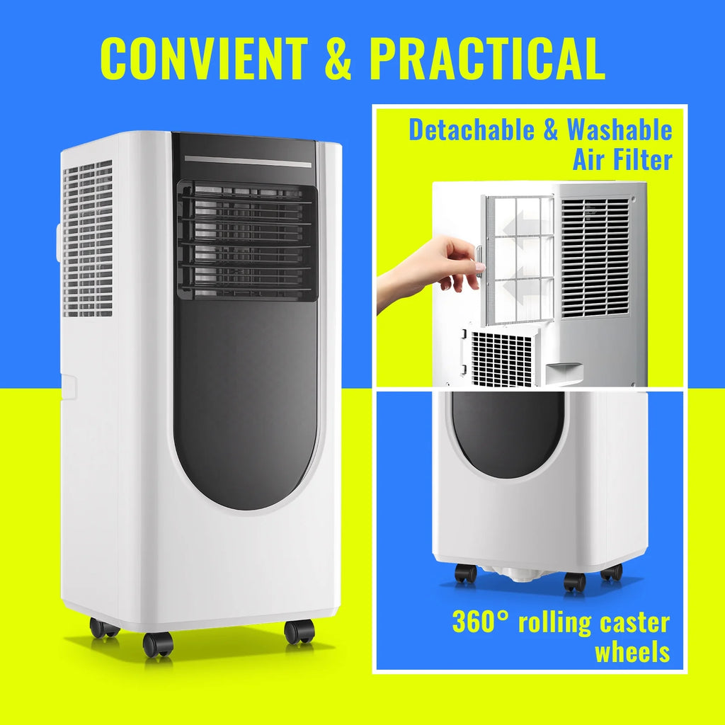 TACOOL Portable Air Conditioner 8000 BTU Portable Ac Unit up to 250 Sq, 3 IN 1 with Remote Control, All White, New