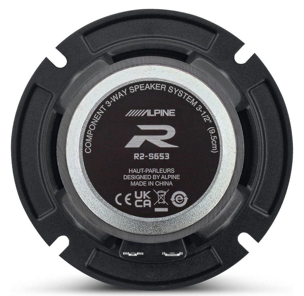 Pair Alpine R2-S653 6.5" 3-Way Component Car Audio Speakers High-Resolution