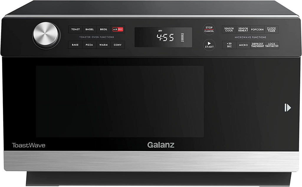 Galanz  4-in-1 ToastWave with TotalFry 360, Convection, Microwave, Toaster Oven, Air Fryer, 1000W,1.2 Cu.Ft, LCD Display, Cook, Sensor Reheat, Stainless Steel