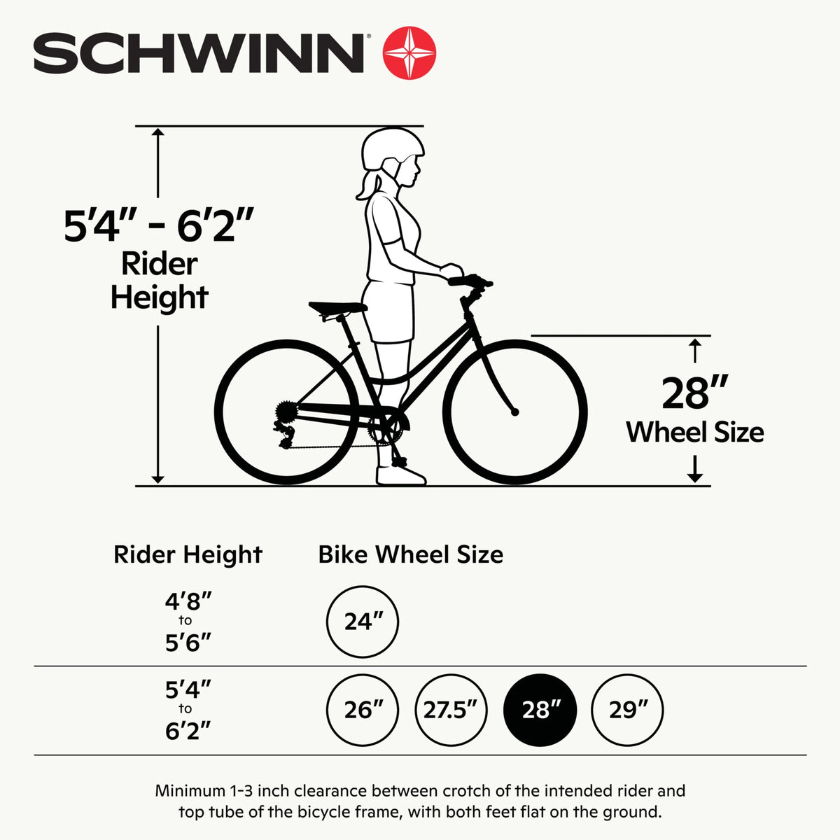 Schwinn Admiral 700c Adult Hybrid Bike, 7 Speed Womens Bike, Cream