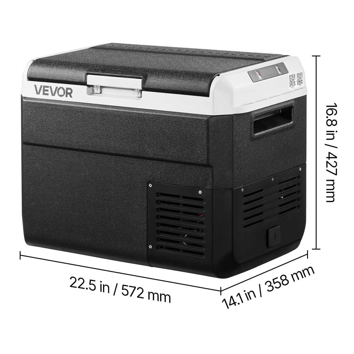 VEVOR 12 Volt Car Refrigerator, 31.7QT/30L Car Fridge, Portable Electric Cooler with -4℉~68℉ Adjustable Temperature, 12/24V DC and 100- 240V AC Compressor Freezer for Outdoor, Camping, Travel, RV