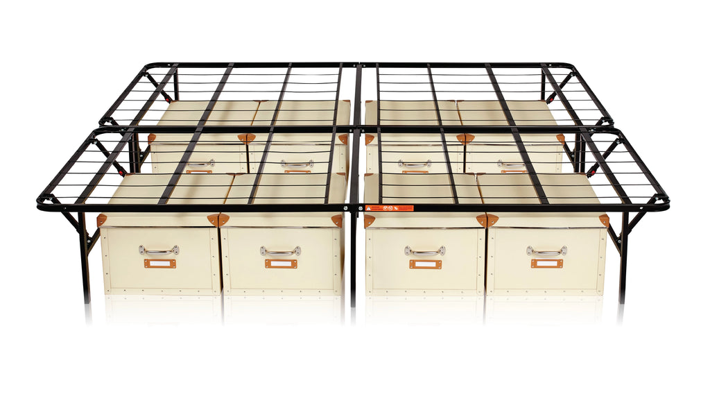Mainstays 14" High Profile Foldable Steel Full Platform Bed Frame, Black