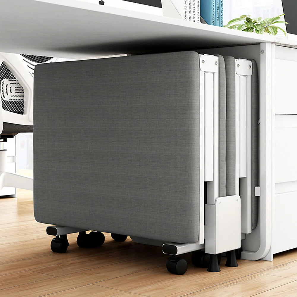 Steel Folding Bed with Mattress,Foldaway Guest Bed,Lunch Bed for Office