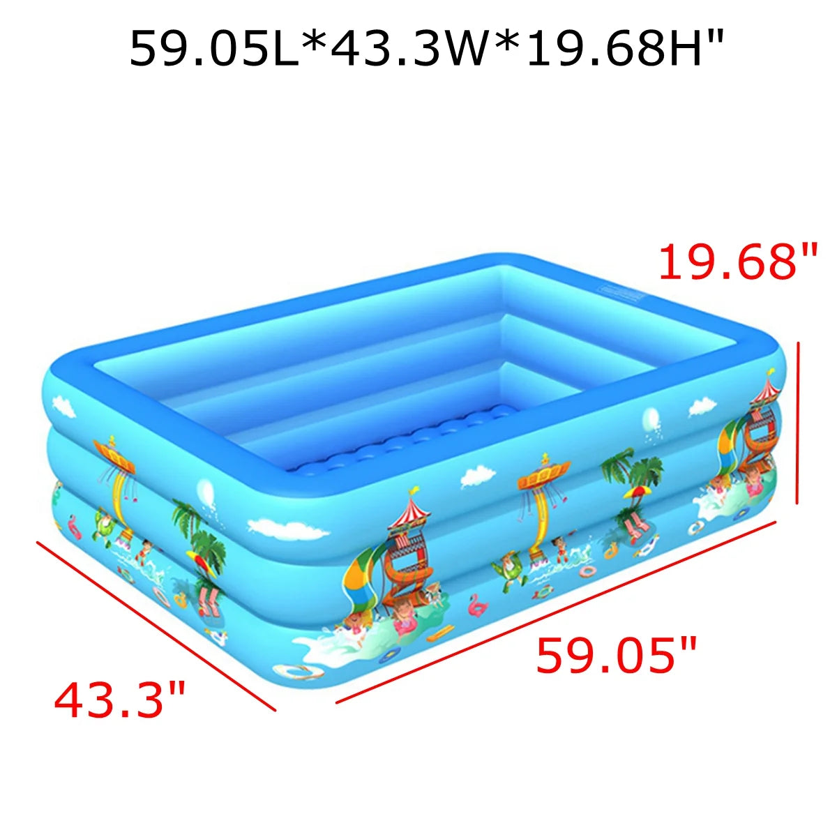 WARMOUNTS Inflatable Floating Dock, 8*6ft Air Inflatable Dock Platform, Non-Slip Water Island Float Raft with Rope Ladder for Ocean Lake River Boat