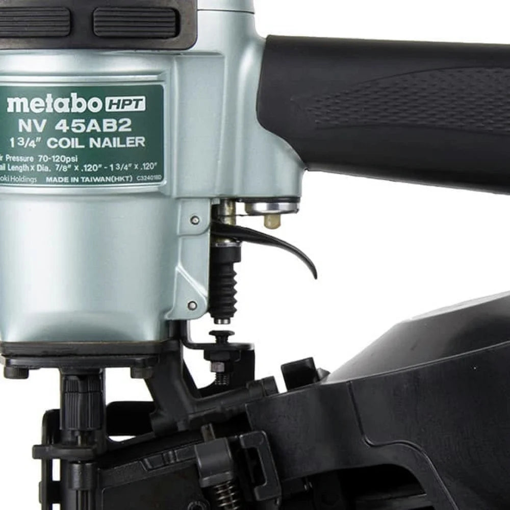 Metabo HPT Roofing Nailer, Pro-preferred Pneumatic Power Nailers in Roofing tools, Pneumatic Roofing Nailer for Asphalt Roofing Shingles, Nailer 16 Degree 7/8 to 1-3/4 Roofing Nails, NV45AB2