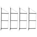Kojem 4 Pack of 3 Tier Shipping Container Shelving Bracket 18" x 60" Universal for Heavy Duty Trailer Containers Cargo Shelf Hang & Hook Shelf Brackets Black