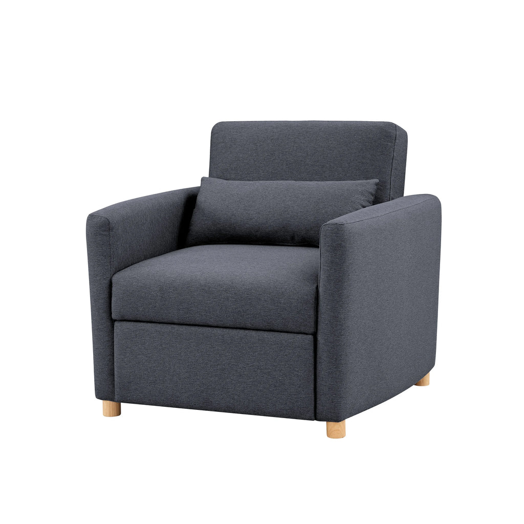 Serta Carly Scandinavian Style Convertible Chair, Ivory Fabric