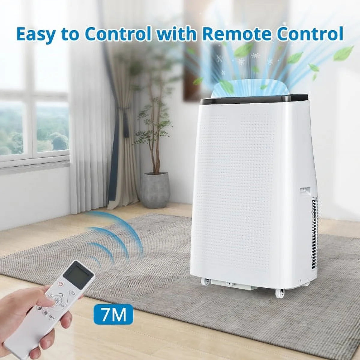 Danolapsi 14,000 BTU Portable Air Conditioners, 3-in-1 Free Standing Cooling AC Unit for Room up to 700 Sq. Ft, Compact AC Unit Air Cooler w/Fan & Dry Function, LED Display Air Conditioners with timer