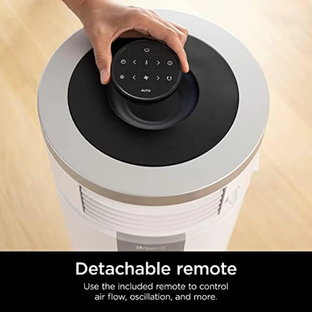 Open Box Shark HC502 3-in-1 Clean Sense Air Purifier MAX, Heater & Fan, HEPA Filter, 1000 Sq Ft, Oscillating, Large Rooms, Kitchens, Captures 99.98% of Particles White