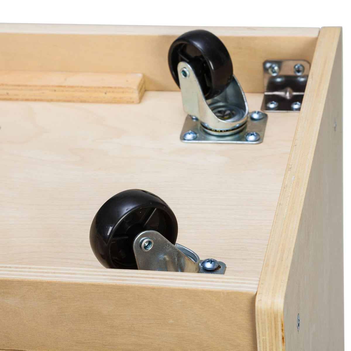 ECR4Kids 25 Cubby Mobile Tray Storage Cabinet. 5×5. Natural