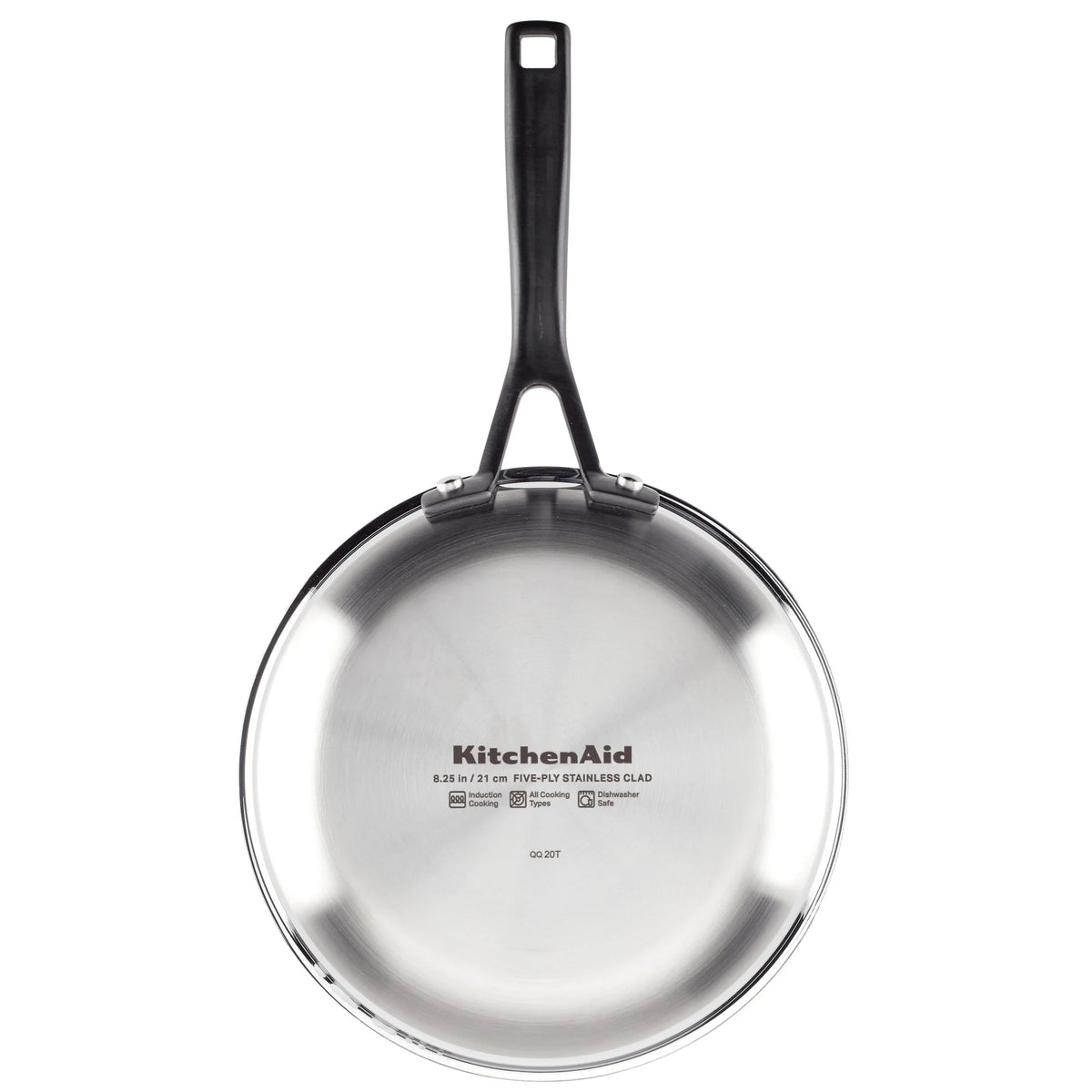 KitchenAid 5-Ply Clad 10 Pcs Stainless Steel Cookware Induction Pots and Pans Set, Dishwasher Safe, Metal Utensil, Broiler and Oven Safe to 500F, Polished Stainless Steel