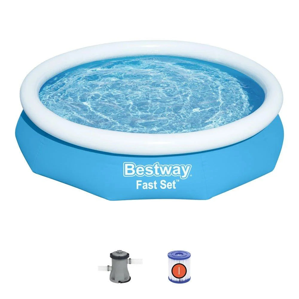 Bestway Fast Set 10 x 26 Round Inflatable Pool Set