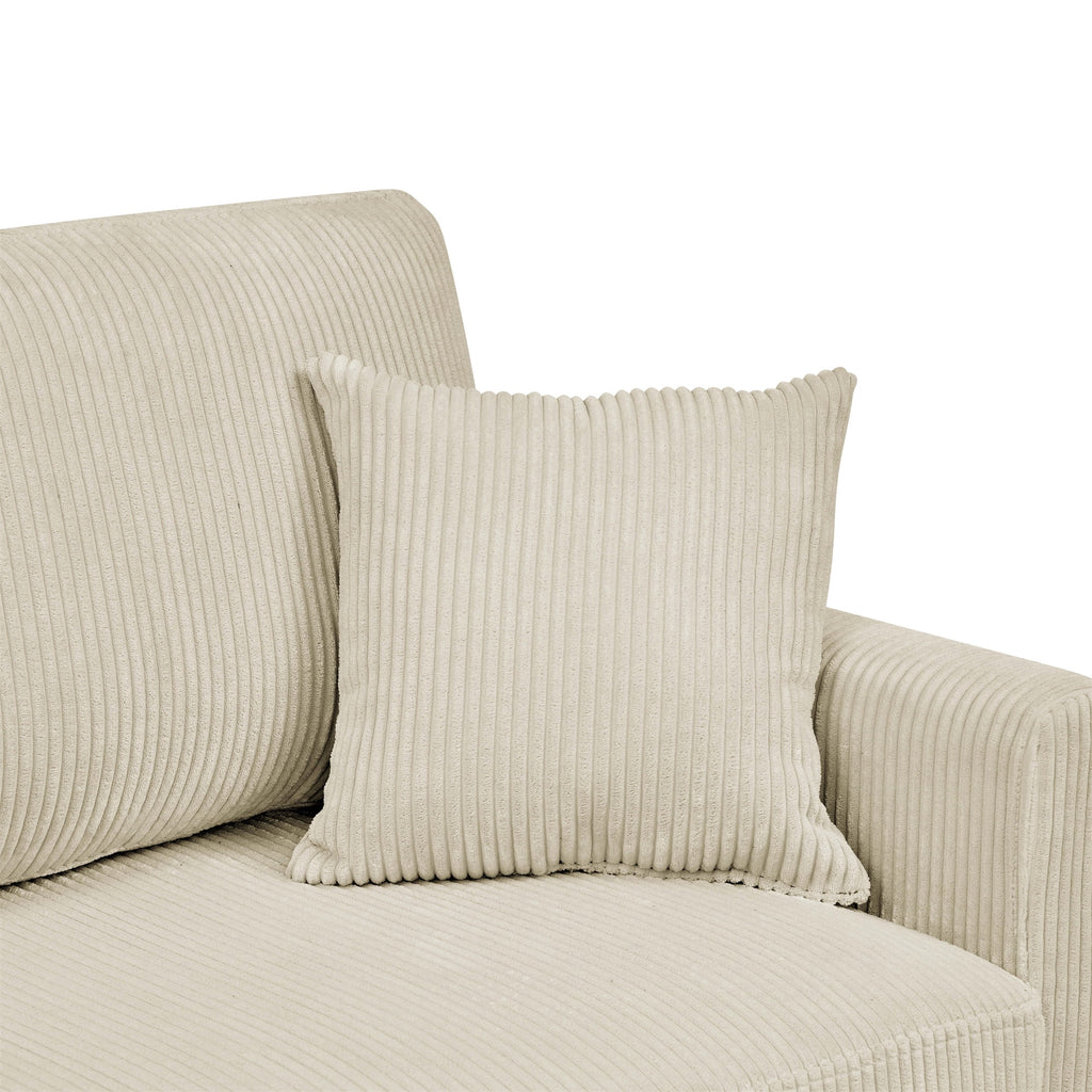 Aukfa 68" Small Sofa Couch Comfy Mid Century Modern Loveseat Sofa for Living Room Bedroom, Cream