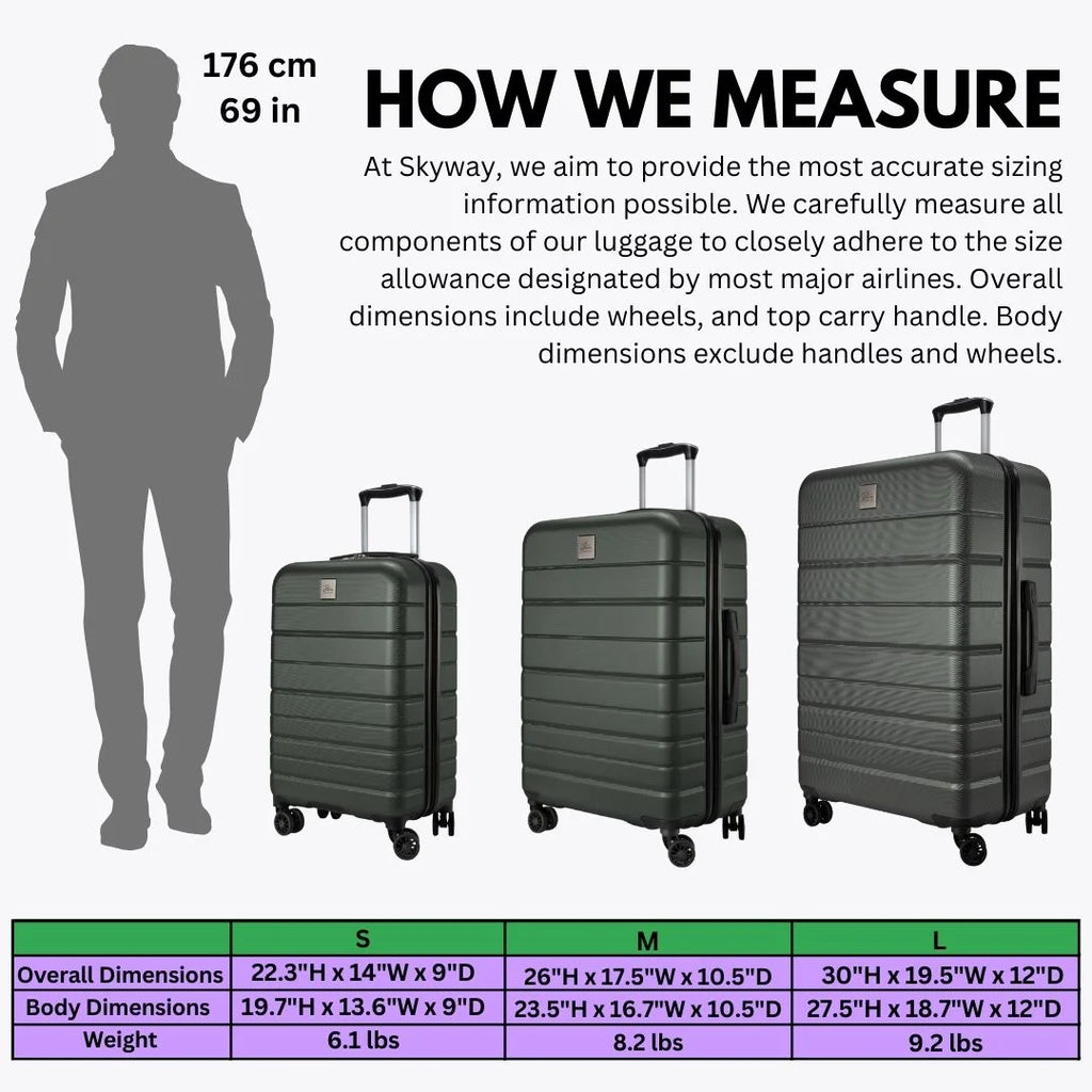 Skyway Luggage Epic 2.0 24" Hardside 8-Wheel Medium Check-In Spinner