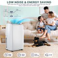 TROPOW Portable Room Air Conditionerss, 12,000 BTU Portable AC Unit with Multi-Speed Fan, Dehumidifier Mode, Easy-to-Clean Washable Filter,White