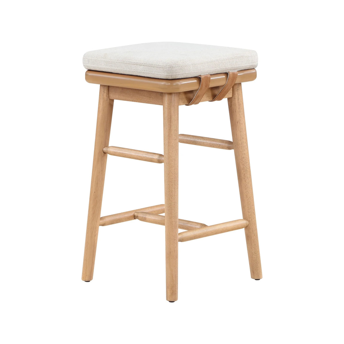 Better Homes & Gardens Springwood Barstool, Set of 2, Light Honey Finish