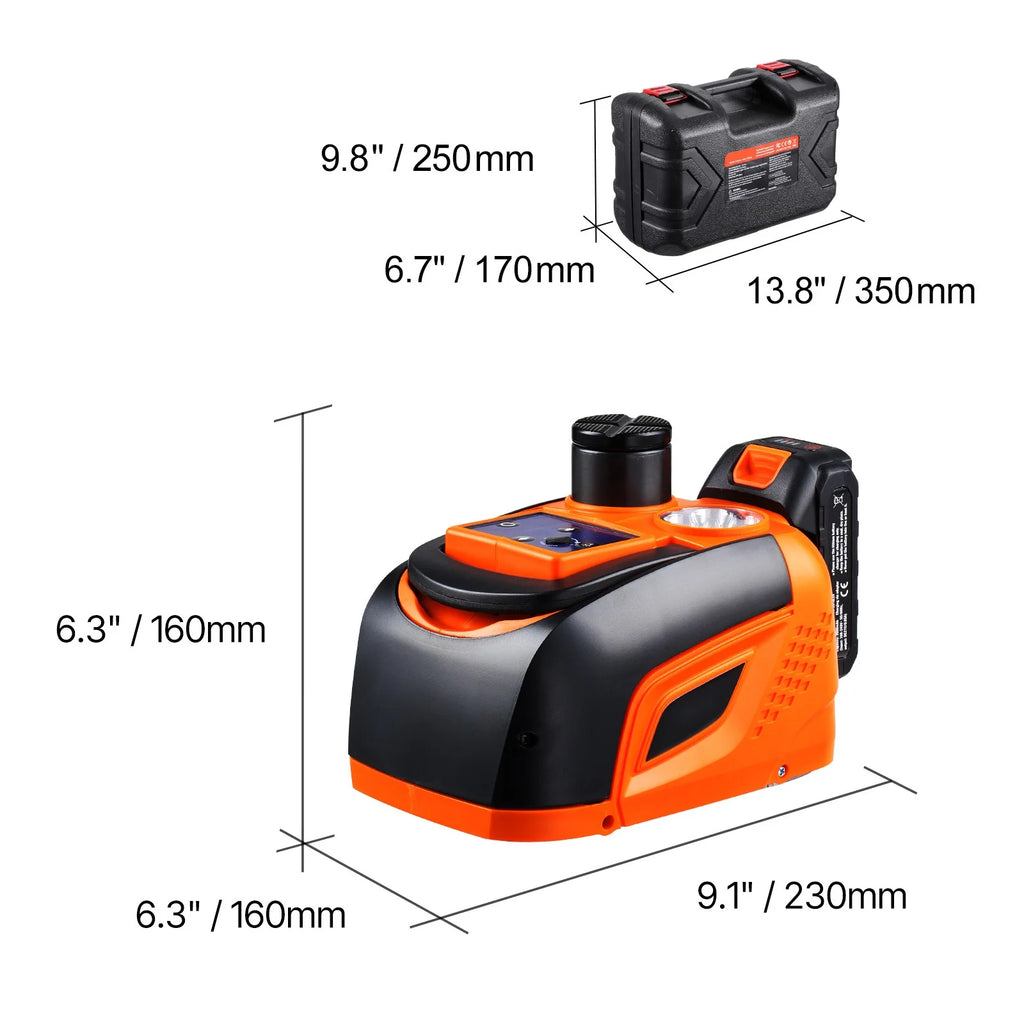 KFFKFF Electric Car Jack, Capacity of 5 Tons/11000 lbs, Modifiable Electric Lift with Superior Weight Endurance, LED Illumination & Remote Operated, Compact Jack Set for Sedan, SUV, Truck