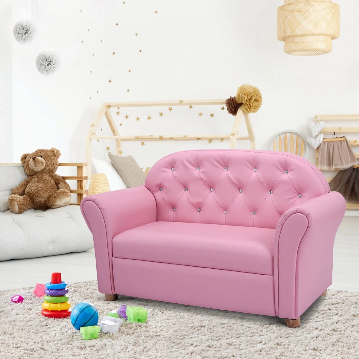 Costway Kids Sofa Princess Armrest Chair Lounge Couch Children Toddler Gift