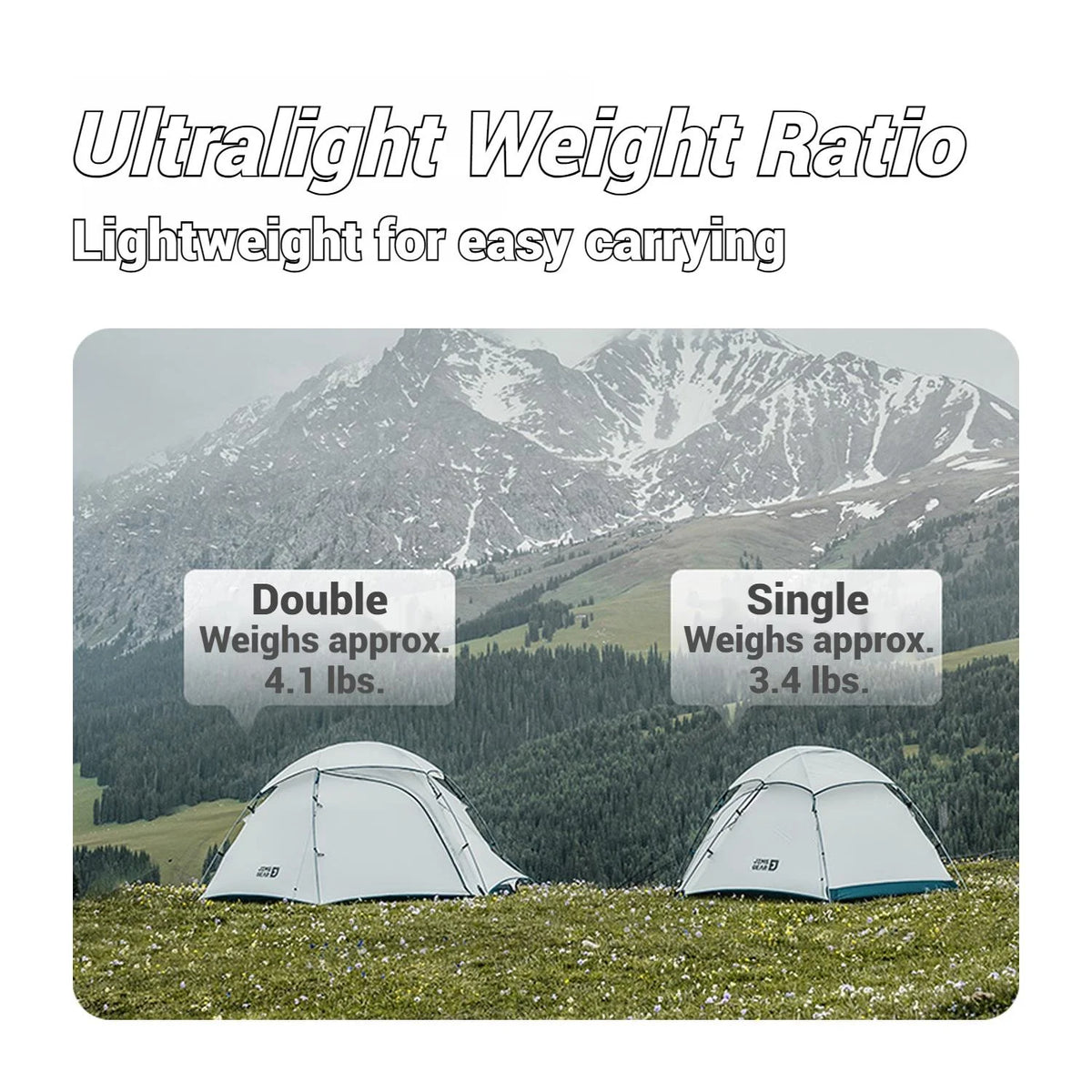 Naturehike, Hiking Tent, Large Space Outdoor Camping Tent, Lightweight Backpacking Tent with Vestibule, Waterproof Four Seasons Dome Tent, Stable Tri-Cross Support Structure, Strong Wind Resistance