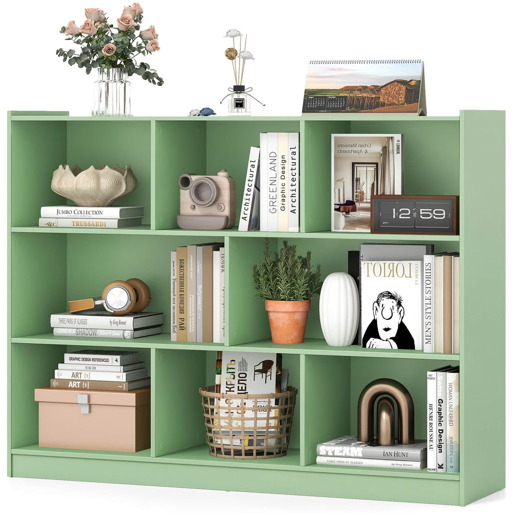 Costway 3-tier Open Bookcase 8-Cube Floor Standing Storage Shelves Display Cabinet White