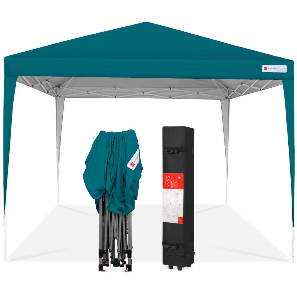 Best Choice Products 10x10ft Pop Up Canopy Outdoor Portable Adjustable Instant Gazebo Tent w/ Carrying Bag - White