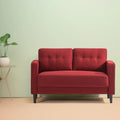 Zinus Mikhail 2-Seater Loveseat, Ruby Red